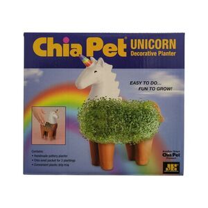 Chia Pet Handmade Decorative Terra Cotta Planter - Unicorn